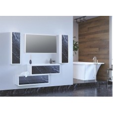 Шкаф пенал Marka One Milacco 30П R У83976 Black Stone