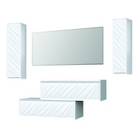 Шкаф пенал Marka One Glace 30П L У73578 Белый глянцевый