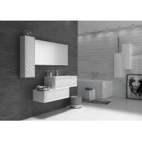 Шкаф пенал Marka One Glace 30П L У73578 Белый глянцевый