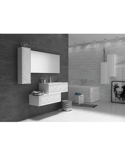 Шкаф пенал Marka One Glace 30П L У73578 Белый глянцевый