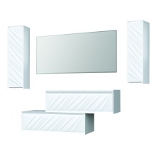 Шкаф пенал Marka One Glace 30П R У73577 Белый глянцевый