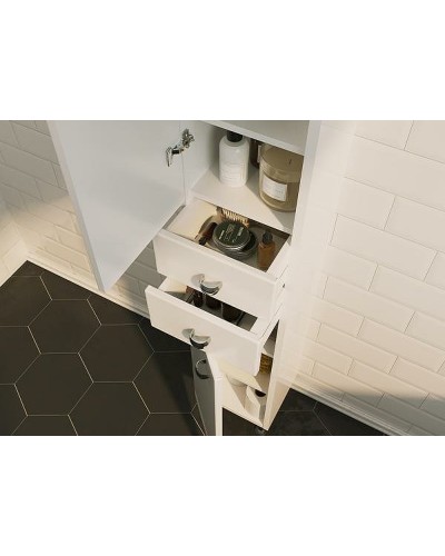 Шкаф пенал 1MarKa Story 29Н L У99311 Белый глянец