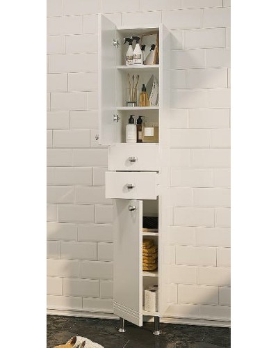 Шкаф пенал 1MarKa Story 29Н L У99311 Белый глянец