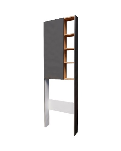 Шкаф пенал 1MarKa Gaula 60Н У92548 над унитазом Графит матовый