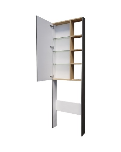 Шкаф пенал 1MarKa Gaula 60Н У92548 над унитазом Графит матовый