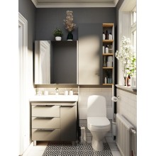 Шкаф пенал 1MarKa Gaula 60Н У92548 над унитазом Графит матовый