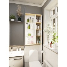 Шкаф пенал 1MarKa Gaula 60Н У92548 над унитазом Графит матовый