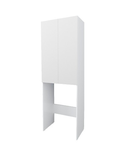 Шкаф пенал 1MarKa Wall 67 У79528 над стиральной машиной Белый глянцевый