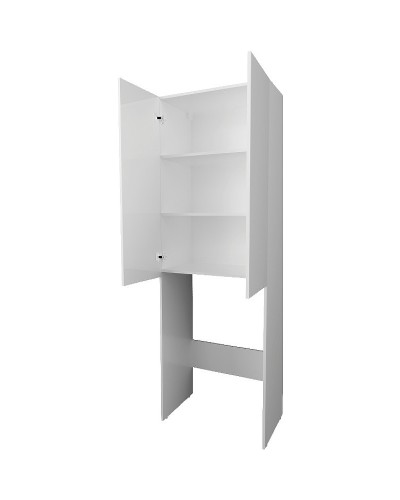 Шкаф пенал 1MarKa Wall 67 У79528 над стиральной машиной Белый глянцевый