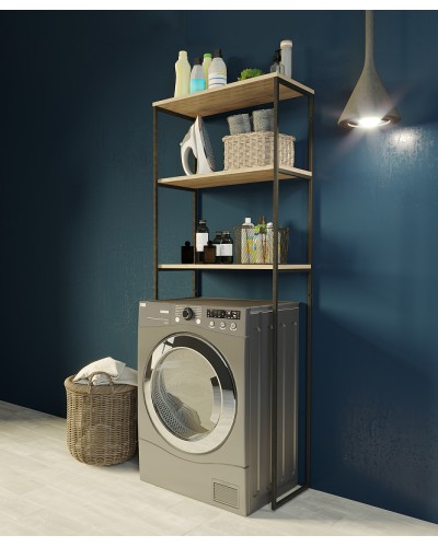 Стеллаж 1MarKa Grunge Loft 65 Ц0000005440 над стиральной машиной Дуб вотан