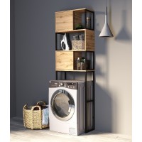 Стеллаж 1MarKa Grunge Loft 66 Ц0000005249 над стиральной машиной Дуб вотан
