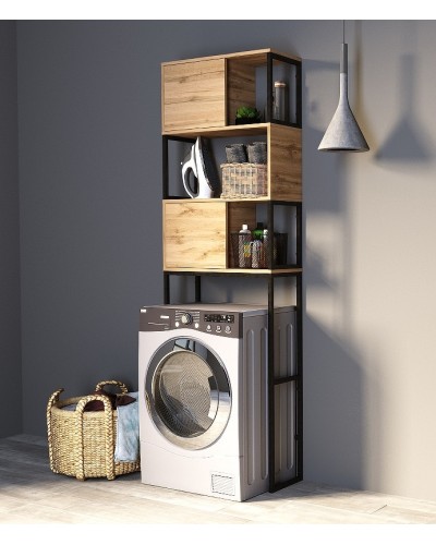 Стеллаж 1MarKa Grunge Loft 66 Ц0000005249 над стиральной машиной Дуб вотан