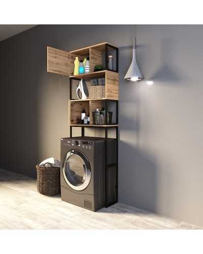 Стеллаж 1MarKa Grunge Loft 66 Ц0000005249 над стиральной машиной Дуб вотан
