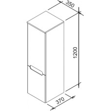 Шкаф пенал Ravak SB Classic 35 R X000000957 подвесной Капучино Белый