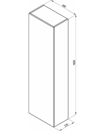 Шкаф пенал Ravak Formy 46 X000001261 подвесной Дуб