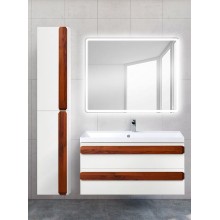 Шкаф пенал BelBagno Aurora 33 L AURORA-1600-2A-SC-BL-P-L подвесной Bianco Lucido без ручек