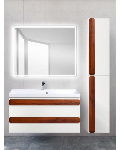 Шкаф пенал BelBagno Aurora 33 R AURORA-1600-2A-SC-PB-P-R подвесной Pietra Bianca без ручек