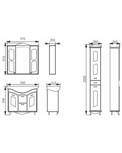 Пенал напольный rosca Atoll Мастер и Маргарита