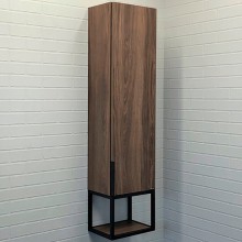 Шкаф пенал Comforty Равенна Лофт-35 00-00006913 подвесной Дуб темно-коричневый