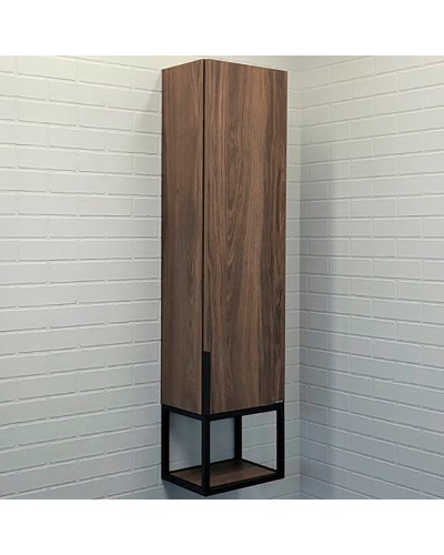 Шкаф пенал Comforty Равенна Лофт-35 00-00006913 подвесной Дуб темно-коричневый