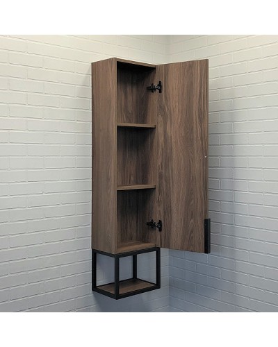 Шкаф пенал Comforty Равенна Лофт-35 00-00006913 подвесной Дуб темно-коричневый