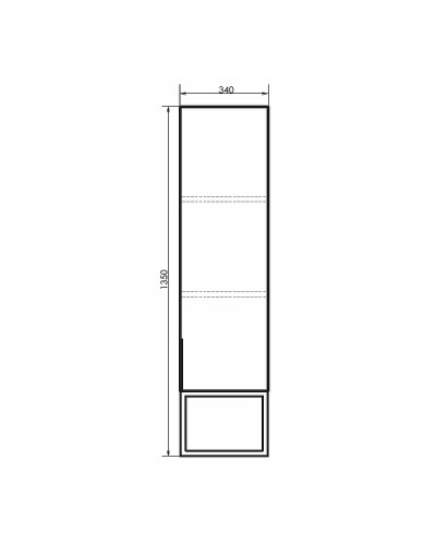 Шкаф пенал Comforty Равенна Лофт-35 00-00006913 подвесной Дуб темно-коричневый