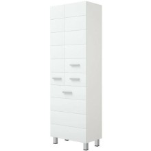 Шкаф пенал Corozo Денвер 60 Z1 SP-00000535 с бельевой корзиной Белый