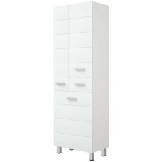 Шкаф пенал Corozo Денвер 60 Z1 SP-00000535 с бельевой корзиной Белый