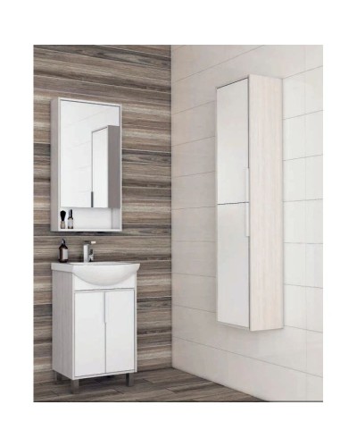 Пенал подвесной белый глянец/ясень фабрик Акватон Рико 1A216603RIB90