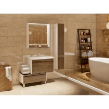 Пенал подвесной белый глянец/таксония темная R Акватон Капри 1A230503KPDBR