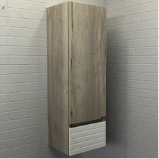 Шкаф пенал Comforty Страсбург 35 00-00006574 подвесной Дуб дымчатый Белый матовый