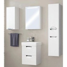 Пенал подвесной дуб полярный с бельевой корзиной R Акватон Сильва 1A215603SIW7R