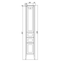 Пенал напольный слоновая кость Акватон Версаль 1A189103VSZA0