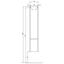 Пенал подвесной сосна арлингтон Акватон Стоун 1A228403SX850
