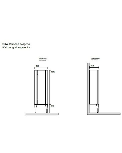 Шкаф пенал Kerasan Waldorf 925746DX Noce