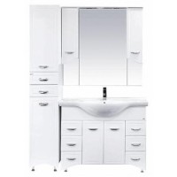 Дрея - 35 Пенал 2 ящ./ Б/К белая эмаль лев.