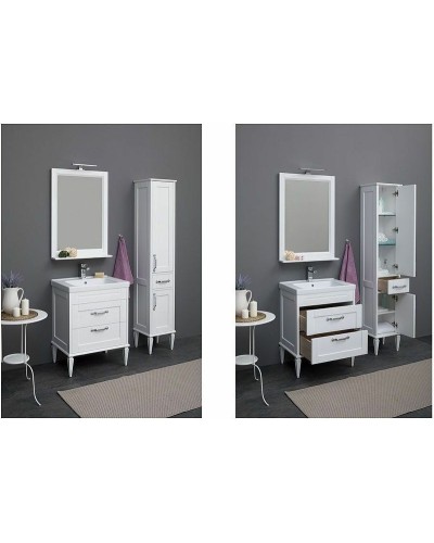 Шкаф пенал Aquanet Денвер 36 R 199214 подвесной Белый