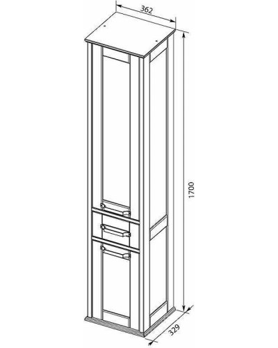 Шкаф пенал Aquanet Денвер 36 R 199214 подвесной Белый