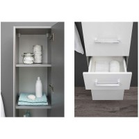 Шкаф пенал Aquanet Порто 35 R 195732 подвесной Белый