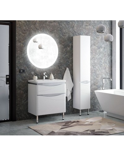 Шкаф пенал Corozo Омаха 30 SD-00000968 Белый Металлик