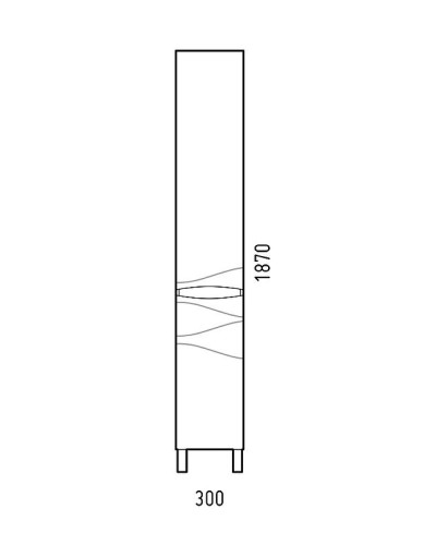 Шкаф пенал Corozo Омаха 30 SD-00000968 Белый Металлик