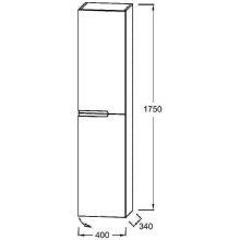 Шкаф пенал Jacob Delafon Nona 40 L EB1893LRU-G1C подвесной Белый глянцевый
