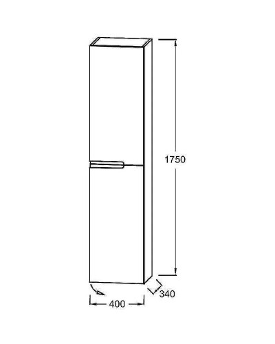 Шкаф пенал Jacob Delafon Nona 40 L EB1893LRU-G1C подвесной Белый глянцевый