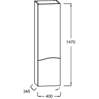 Шкаф пенал Jacob Delafon Sherwood 40 L EB1836LRU-P6 подвесной Натуральный дуб