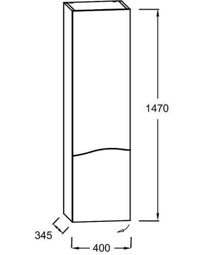 Шкаф пенал Jacob Delafon Sherwood 40 L EB1836LRU-P6 подвесной Натуральный дуб