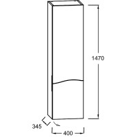 Шкаф пенал Jacob Delafon Sherwood 40 R EB1836RRU-P6 подвесной Натуральный дуб