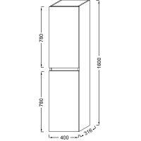 Шкаф пенал Jacob Delafon Tolbiac 40 EB2385-E75 подвесной Дуб давос