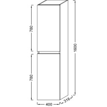 Шкаф пенал Jacob Delafon Tolbiac 40 EB2385-E75 подвесной Дуб давос