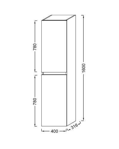 Шкаф пенал Jacob Delafon Tolbiac 40 EB2385-E75 подвесной Дуб давос