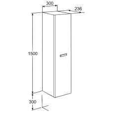 Шкаф пенал Roca Victoria Nord 30 ZRU9000026 подвесной Белый